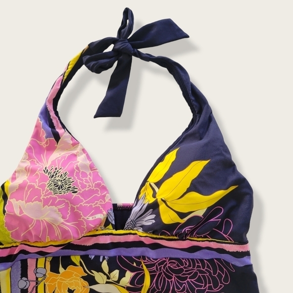 Trina Turk Bal Harbour Floral Bikini Tankini Top US 8 - Picture 9 of 10